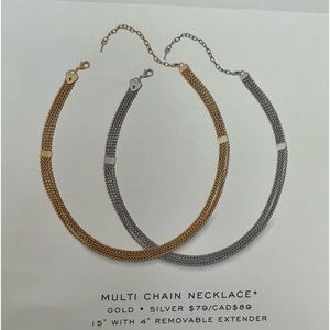 Multi Chain Necklace -Gold